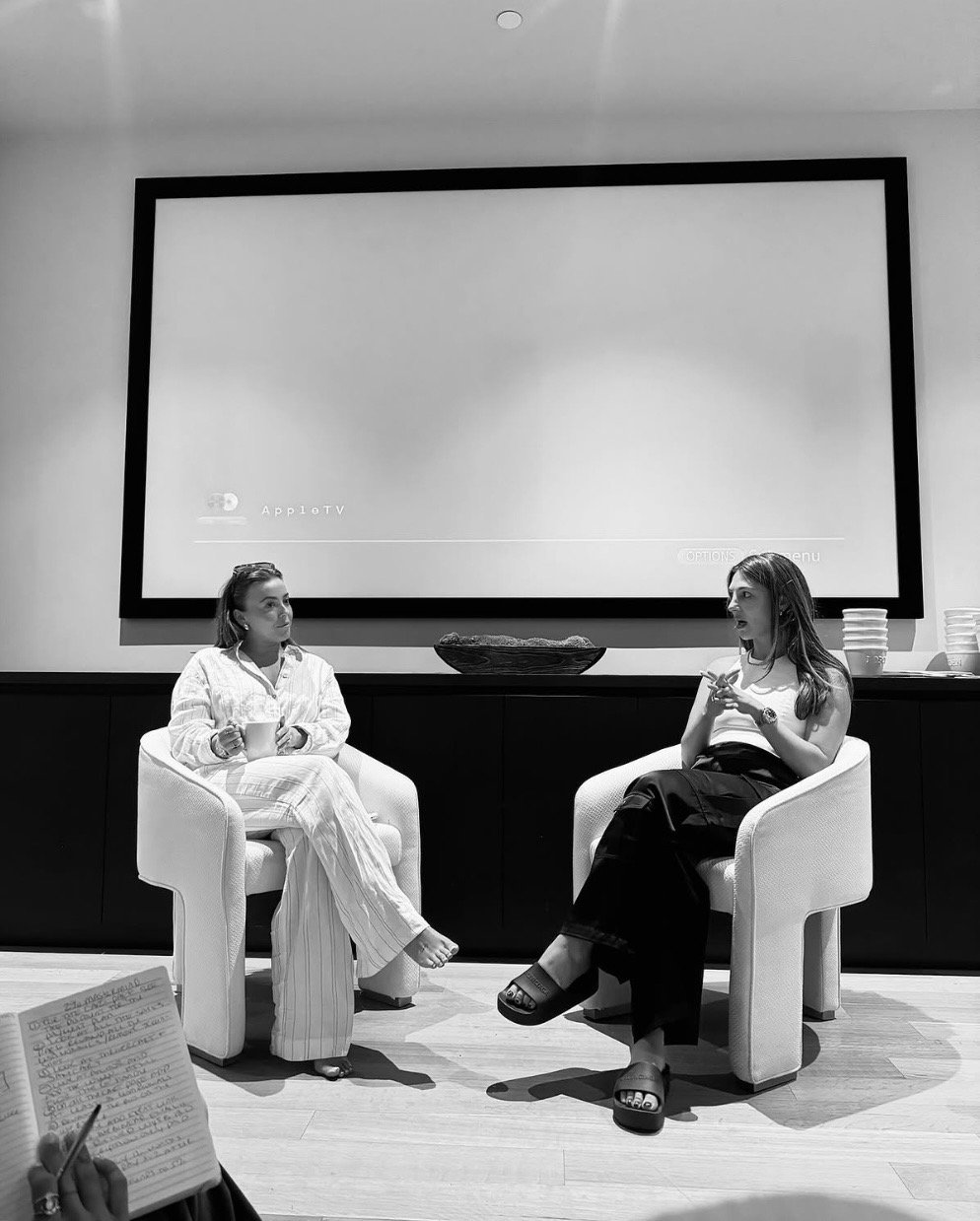 Amy Guy in a one-to-one strategy conversation